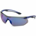 Exotic Blue Mirror & Gray Flex Parallax Safety Glasses EX1584031